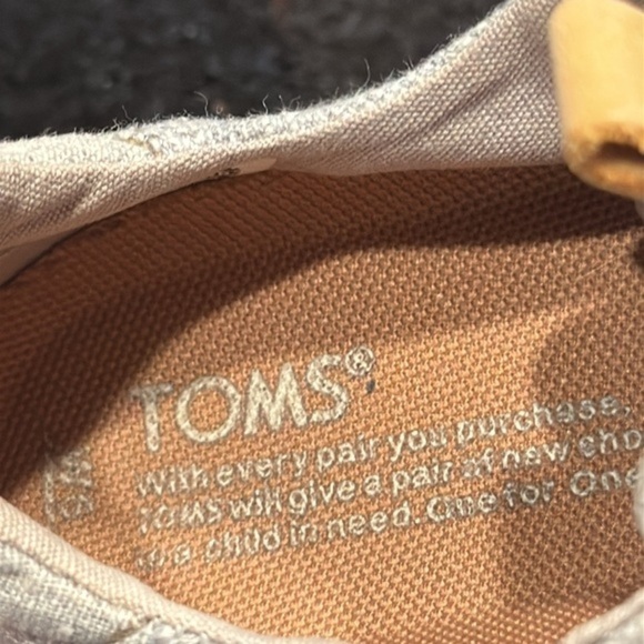 TOMS Cabrillo‎ drizzle gray lace up sneakers women’s size 6 - Picture 4 of 6